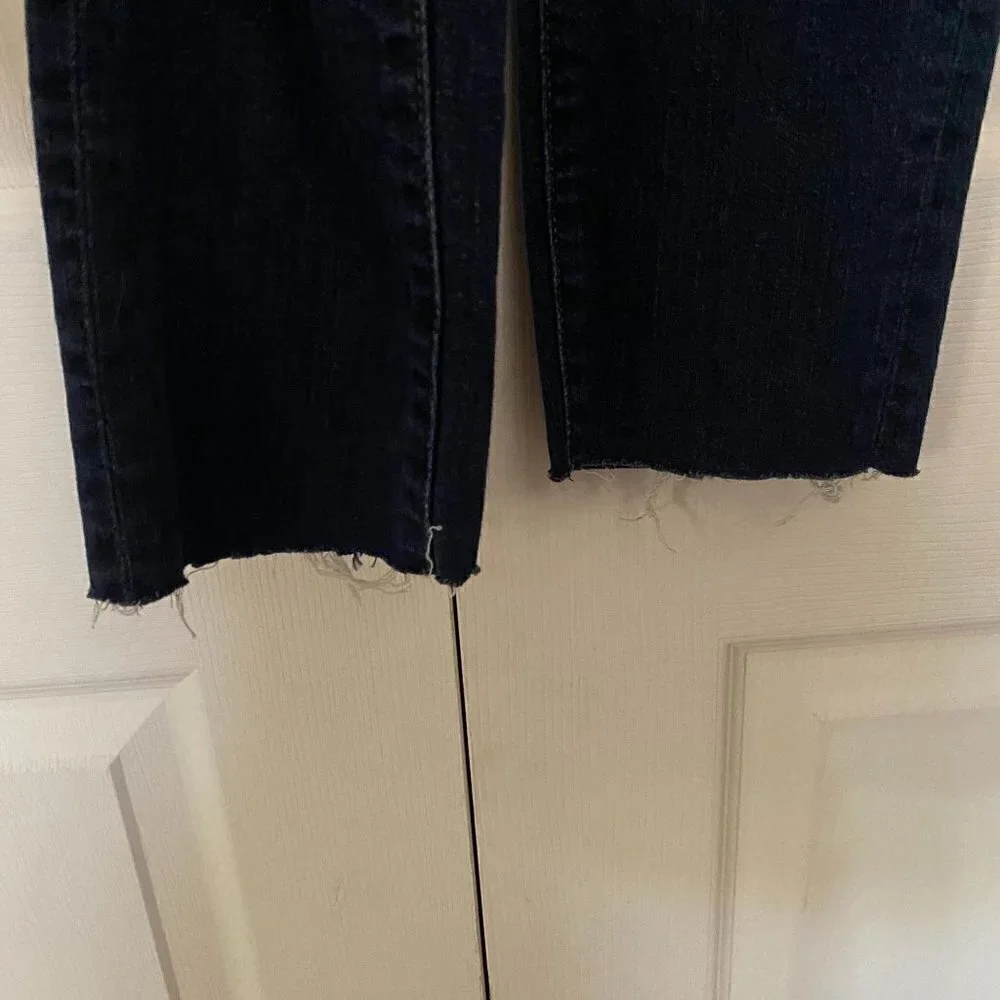 Denim & Supply Ralph Lauren Raw Hem Dark Wash Whiskered Skinny Jeans Size 29